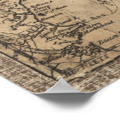 de provincie Nova Scotia Canada Map (1776) Poster (Hoek)