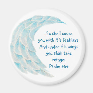 De psalm van de manuscripten 91:4 vloed onder Zijn Magneet