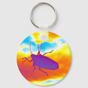 De Psychedelic Bug Sleutelhanger