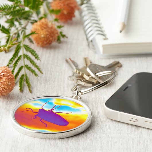 De Psychedelic Bug Sleutelhanger (Zijkant)