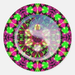 De psychedelische Geometrische Sticker van Yin