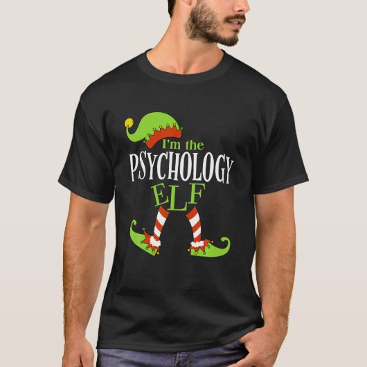 De PSYCHOLOGIE Elf Familie Groep Matching PJ Chris T-shirt (Voorkant)
