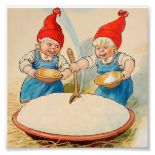 “De puddingkom” van Jenny Nystrom Foto Afdruk