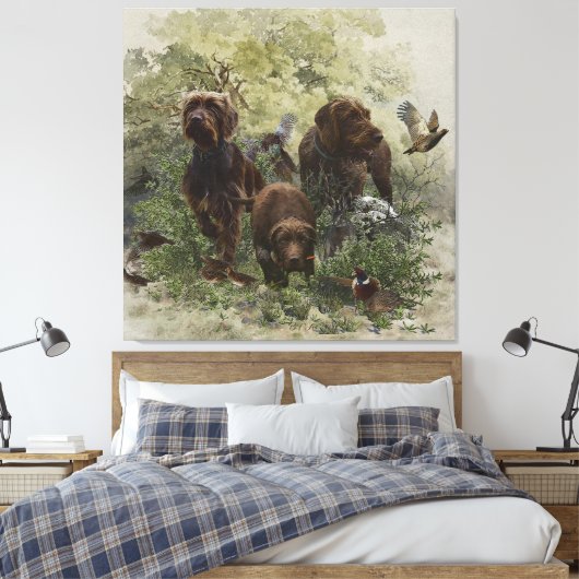 De Pudelpointer Canvas Afdruk (Insitu (Slaapkamer))