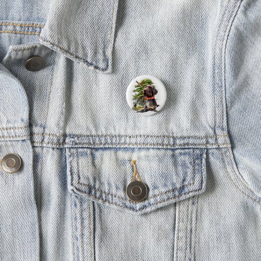 De Pudelpointer Ronde Button 3,2 Cm (In situ)