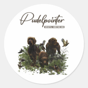 De Pudelpointer Ronde Sticker