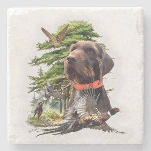 De Pudelpointer Stenen Onderzetter