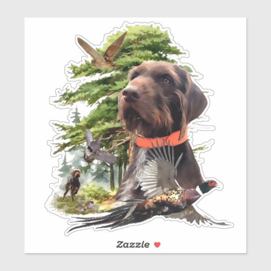 De Pudelpointer Sticker (Vel)