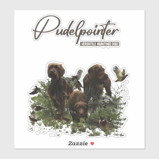 De Pudelpointer Sticker (Vel)