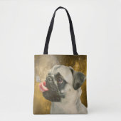 De pug, de vlinder en het universum tote bag (Voorkant)
