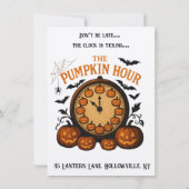 De Pumpkin Hour Halloween Party Uitnodiging (Achterkant)