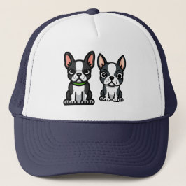 De puppies van de Boston Terrier Trucker Hat Pet