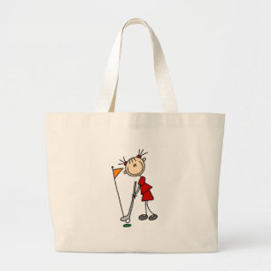 De putt uit de groene zak grote tote bag