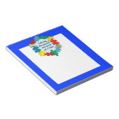 De puzzel oplossen... Blauw Notitieblok (Schuin)