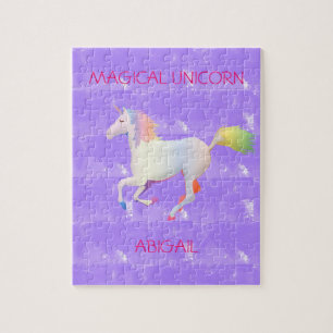 De puzzel van het meisje van Magical Unicorn was g Legpuzzel