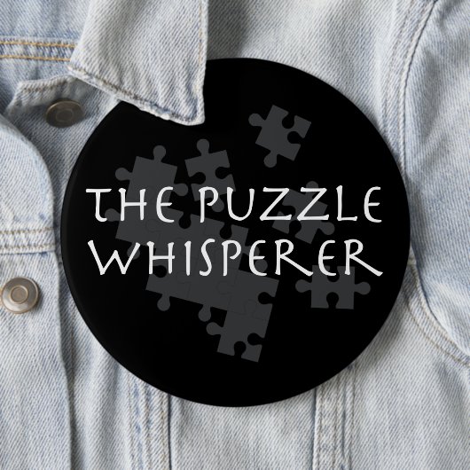 De Puzzle Whisperer Ronde Button 6,0 Cm (In situ)