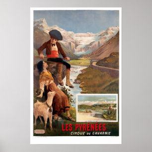 De Pyreneeën, Gavarnie Vintage Toerisme Reizen Poster