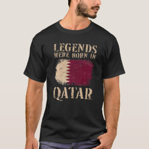 De  Qatarese vlag legends werden geboren in Qatar T-shirt