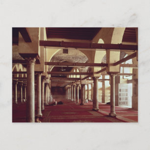 De Qibla Liwan van de moskee van Al-Azhar Briefkaart