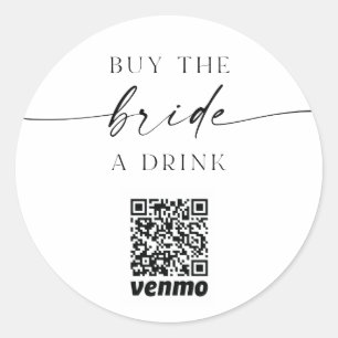 De QR-code van Bachelorette koopt de Bride A-Drink Ronde Sticker