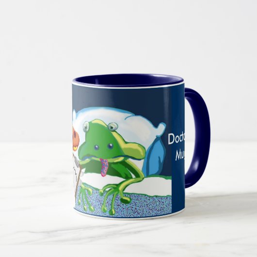 De Quack of Doctor Duck doet zijn rondes Mok (Voorkant rechts)