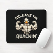 De Quackin' Muckle Duck Bodybuilder Joke Muismat (Met muis)