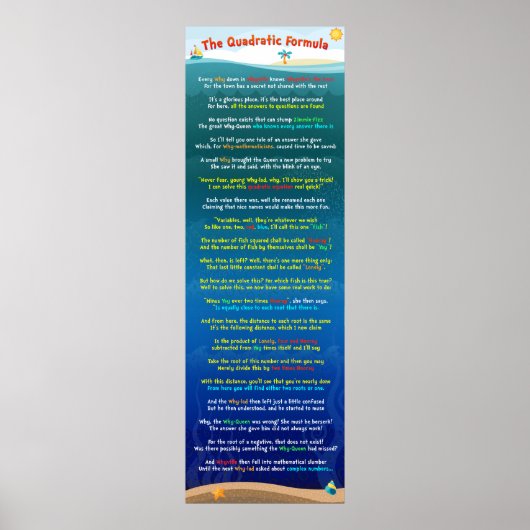 De quadratische formule poster (Voorkant)