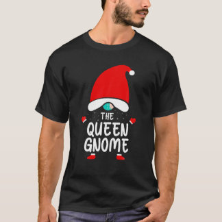 De Queen Gnome Schattige Funny Christmas Pyjama Ma T-shirt
