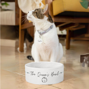De Queen's Bowl Funny Cat Water Food Dish Voerbakje