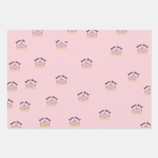 De Queen's Wrapping Paper - Flat Sheet Set van 3 (Voorkant)