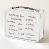 De Qui S'Agit-Il ? LunchBox métallique avec nom Un (Dos)