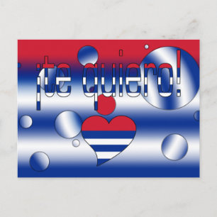 De Quiero. Cuba Flag Colors Pop Art Briefkaart