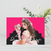De Quinceanera Uitnodiging (Staand voorkant)