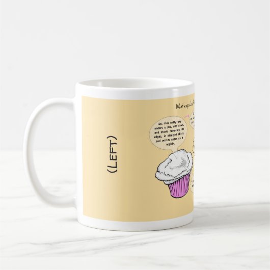 "De quoi parlent les cupcakes" Café Mug (Gauche)