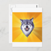 De Raad Dierlijk Internet Meme van de Wolf van de Briefkaart (Voorkant / Achterkant)