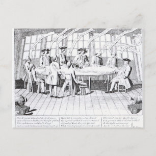 De Raad van Oorlog in 1756 Briefkaart