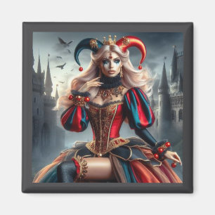 De raadselachtige Jester Queen - Magnet Art Magneet
