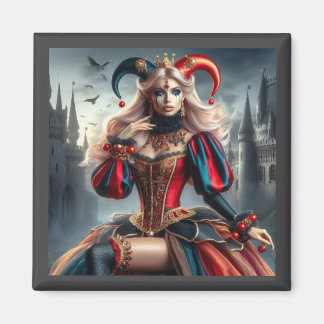 De raadselachtige Jester Queen - Magnet Art Magneet