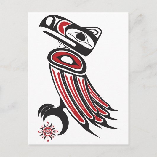 De raaf steelt de zon briefkaart (Voorkant)