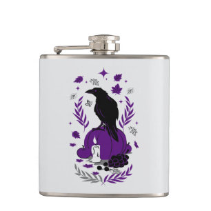 De raaf van de herfst - Gothic Harvest Flask Heupfles