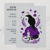 De raaf van de herfst - Gotische Halloween Soirée Kaart (Voorkant / Achterkant)