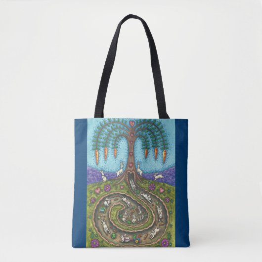 DE RABBIT HOLE-CANVAS TAS BENEDEN (Voorkant)