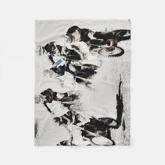 "De Race Is On" Motorcross Dirt-Bike Racers Fleece Deken (Voorkant)