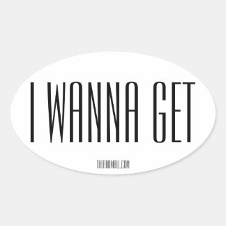 De Rad Mall "IWANNAGET" ovale Sticker