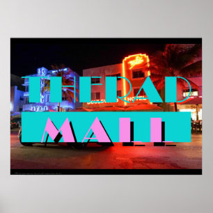 De Rad Mall "MIAMI: 20 x 28-inch Poster van 9 inch