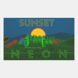 De Rad Mall "SUNSET NEON" Stickers (x4)