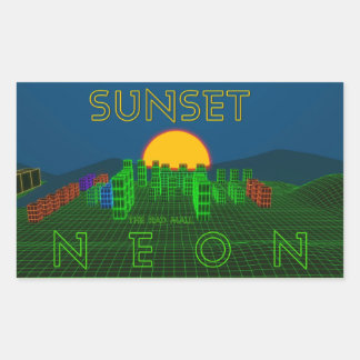 De Rad Mall "SUNSET NEON" Stickers (x4)