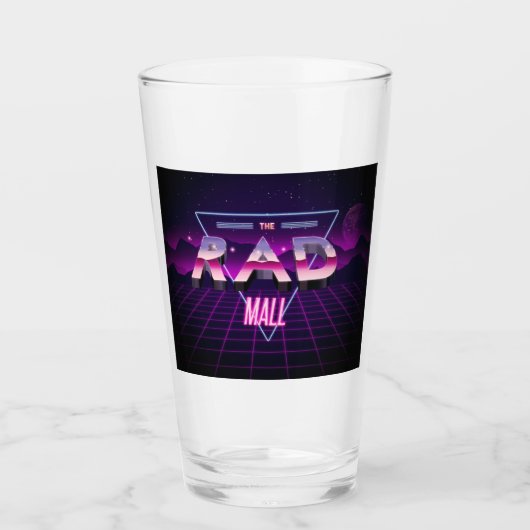 De Rad Mall "Wave 3" 16oz Glass Tumbler (Voorkant)