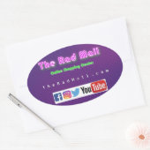 De Rad Mall "Website" ovale Sticker (Envelop)