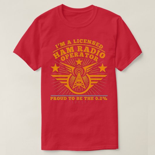 De Radio Exploitant van het am I is een Vergunning T-shirt (Design voorkant)